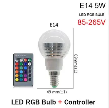 110V 220V 85-265V E27 E14 GU10 RGB LED bulb 16 Color Magic LED Night Light Lamp Dimmable Stage Light /24key Remote Control
110V 220V 85-265V E27 E14 GU10 RGB LED bulb 16 Color Magic LED Night Light Lamp Dimmable Stage Light /24key Remote Control