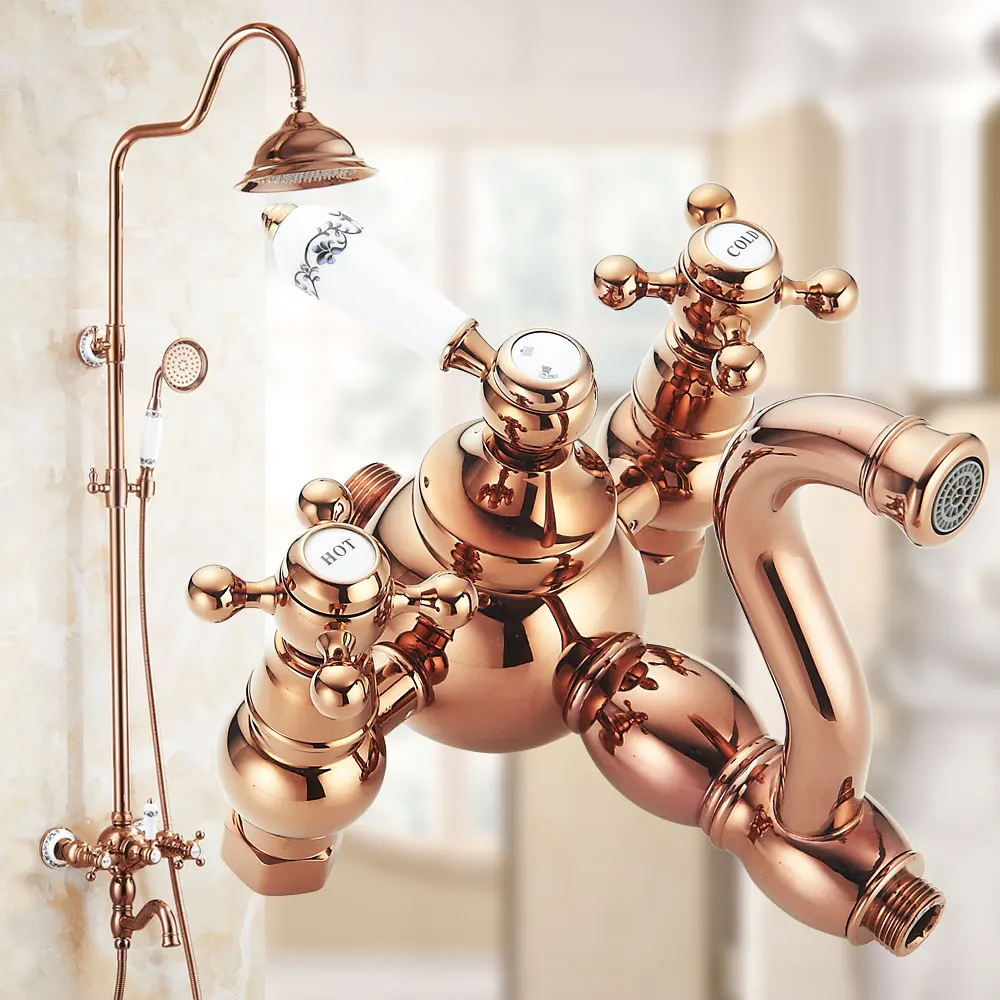 rose Gold shower faucets set European style full copper hot and cold water mixer faucet swivel head bathroom lift shower
rose Gold shower faucets set European style full copper hot and cold water mixer faucet swivel head bathroom lift shower