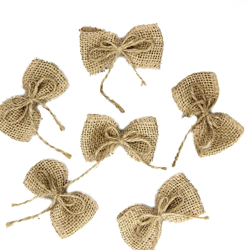 2Pcs 4cm*6.5cm Natural Jute Bow For Party Christmas Wedding Decoration DIY HOME Decor
2Pcs 4cm*6.5cm Natural Jute Bow For Party Christmas Wedding Decoration DIY HOME Decor