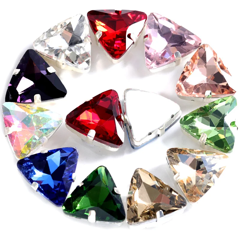 Multicolour Tri-angle Shape Sew On Rhinestones With Claw Crystal Flatback Glass Sew On Claw Rhinestones For Wedding Dress Y3454
Multicolour Tri-angle Shape Sew On Rhinestones With Claw Crystal Flatback Glass Sew On Claw Rhinestones For Wedding Dress Y3454
