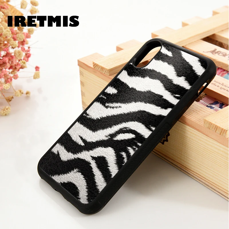 

Iretmis 5 5S SE 6 6S Soft TPU Silicone Rubber phone case cover for iPhone 7 8 plus X Xs Max XR Teal Tiger neon Zebra Hybrid Art