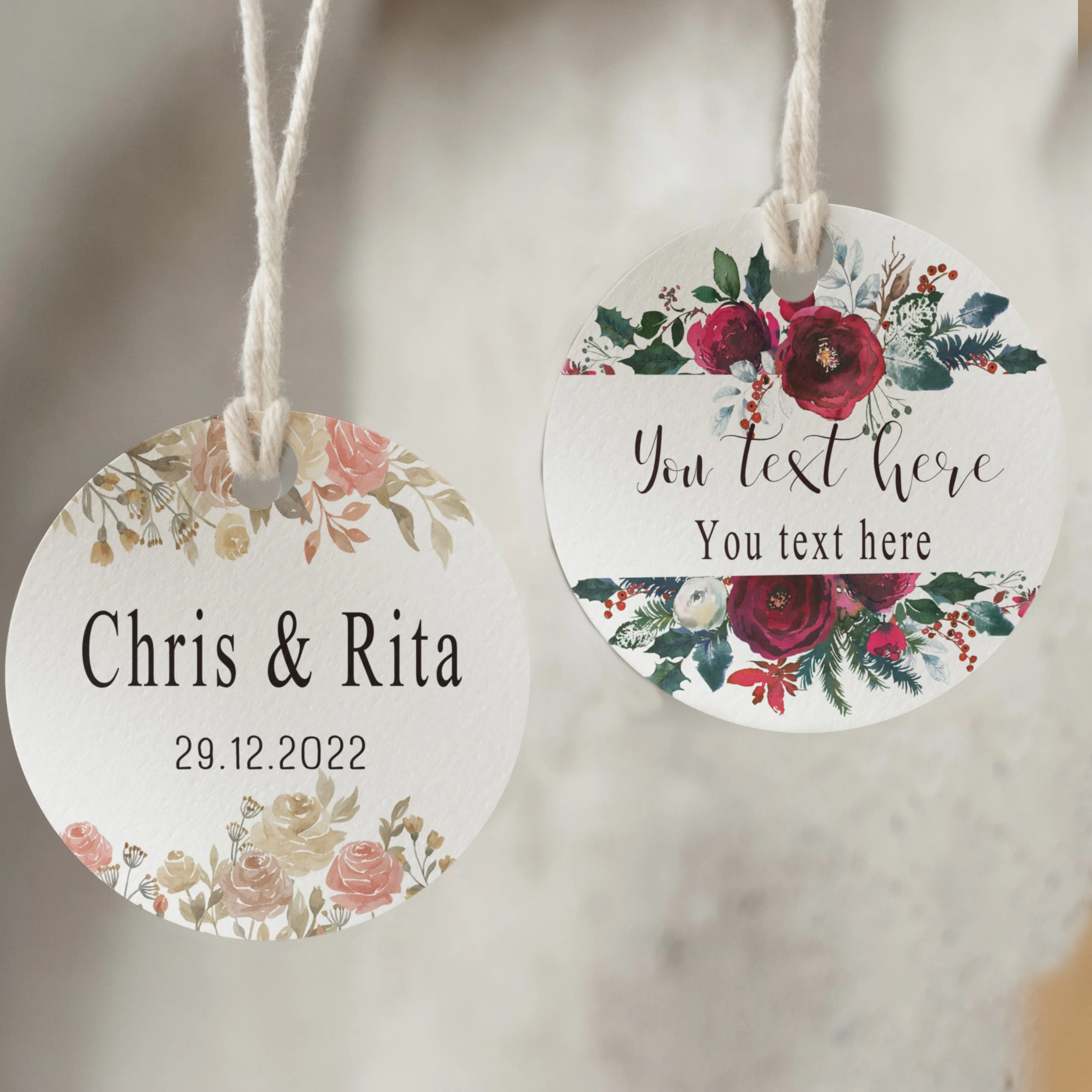 120 PCS/Set Custom Favor tags Personalized Circle Wedding Tags With Hole your text or logo Handmand Thank You Labels 38/50mm
120 PCS/Set Custom Favor tags Personalized Circle Wedding Tags With Hole your text or logo Handmand Thank You Labels 38/50mm