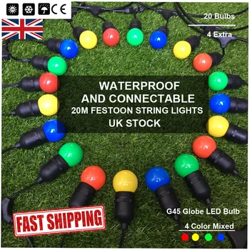 Multicolor 20M 20 PCS Hanging Socket Outdoor Weatherproof Connectable Festoon Patio String Lights Christmas Garden Party Wedding
Multicolor 20M 20 PCS Hanging Socket Outdoor Weatherproof Connectable Festoon Patio String Lights Christmas Garden Party Wedding