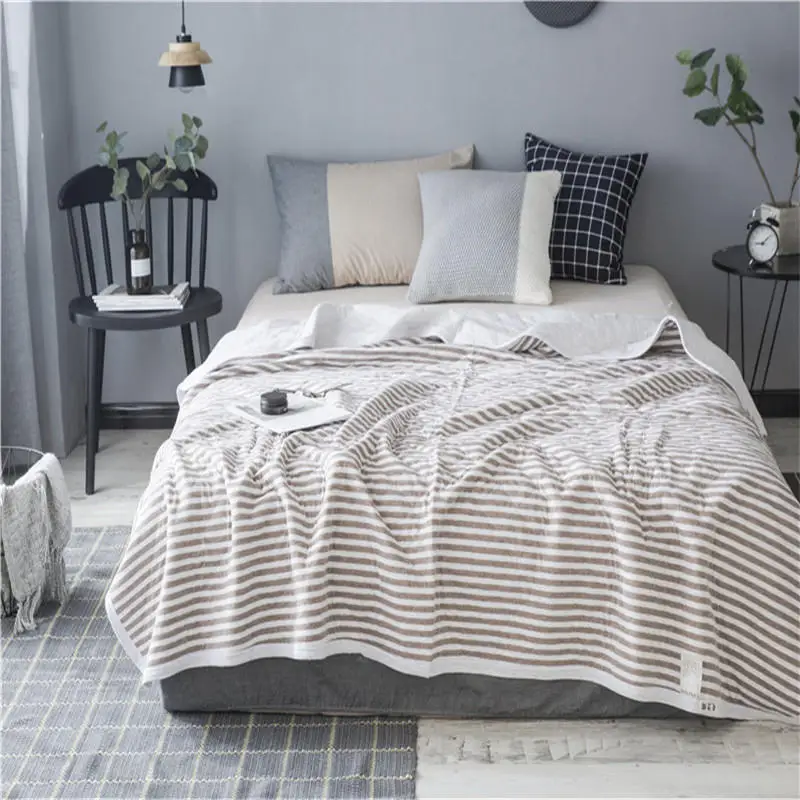 Striped scorpion 100% cotton jacquard quilt, blanket for air conditioning environment for adults and children
Striped scorpion 100% cotton jacquard quilt, blanket for air conditioning environment for adults and children