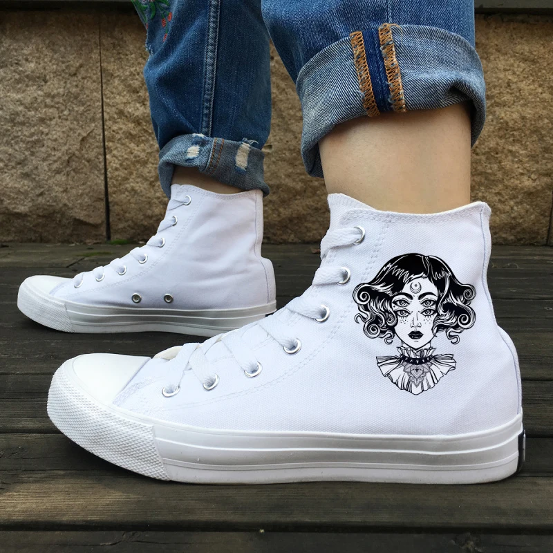 Wen High Top White Skate Shoes 4 Eyes Special Art Lady Original Design Female Canvas Shoes Black Male Sneakers Sports Plimsolls
Wen High Top White Skate Shoes 4 Eyes Special Art Lady Original Design Female Canvas Shoes Black Male Sneakers Sports Plimsolls