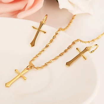 small cross Necklace & Earrings Set Gold Color Catholic Religious Jewelry Set Christmas Gift For Women
small cross Necklace & Earrings Set Gold Color Catholic Religious Jewelry Set Christmas Gift For Women