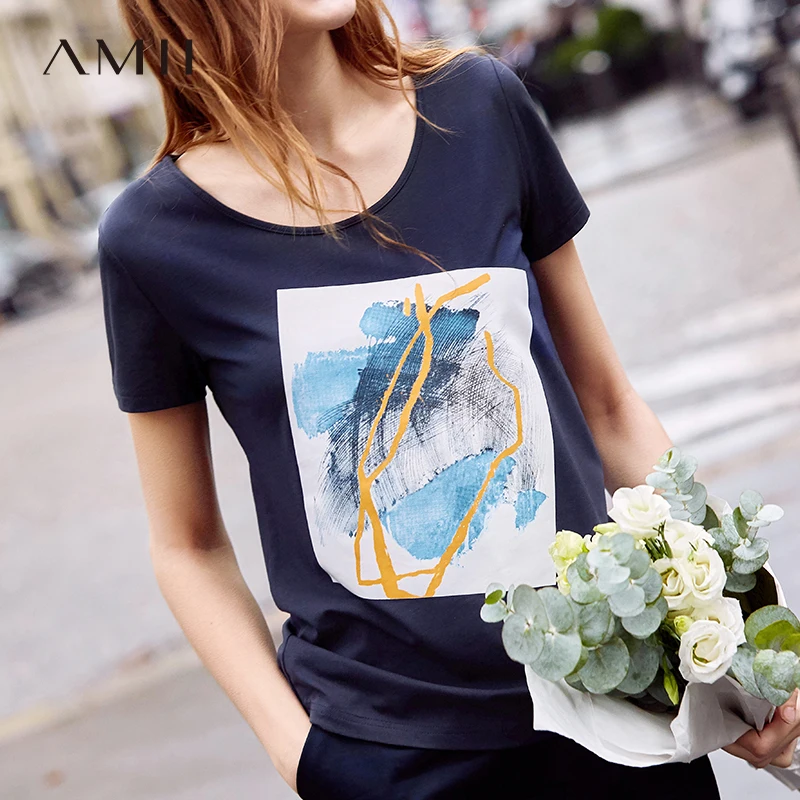 Amii Minimalis O Neck Short Sleeve Printed T Shirts Women Spring 2018 Solid Loose Causal Female Pullover Modal Tops
Amii Minimalis O Neck Short Sleeve Printed T Shirts Women Spring 2018 Solid Loose Causal Female Pullover Modal Tops