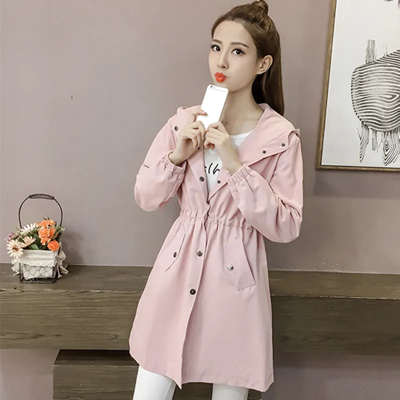 2019 Fashion Long Trench Coat Women Spring Autumn Single Breasted Slim Hooded Windbreaker Plus Size Woman Outwear Light Green
2019 Fashion Long Trench Coat Women Spring Autumn Single Breasted Slim Hooded Windbreaker Plus Size Woman Outwear Light Green