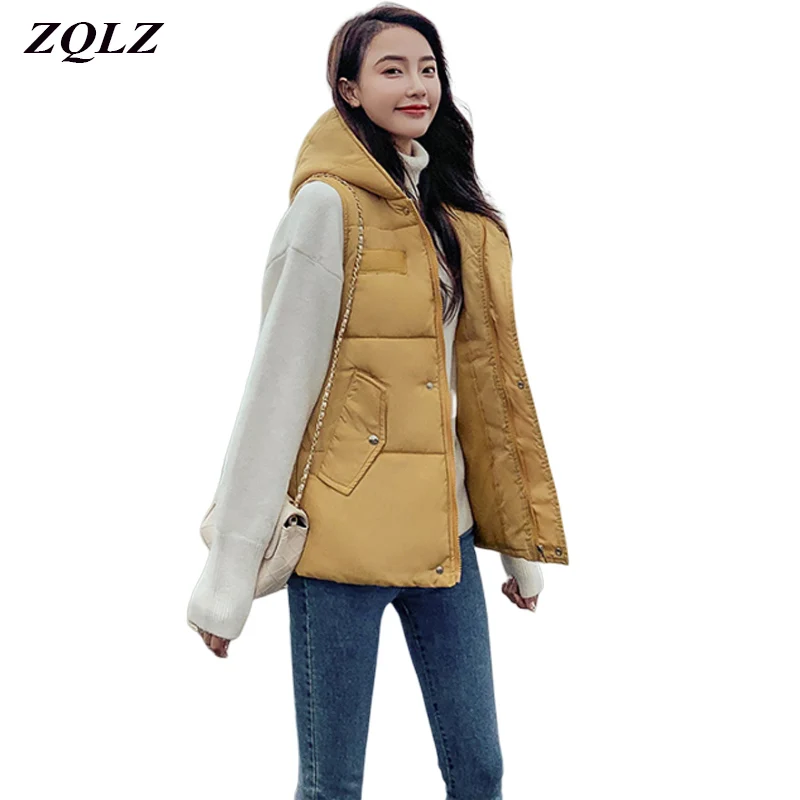 Zqlz Spring Autumn Sleeveless Jacket Vest Women Short Coat Cotton Padded Plus Size Thin Hooded Black Waistcoat Outwear
Zqlz Spring Autumn Sleeveless Jacket Vest Women Short Coat Cotton Padded Plus Size Thin Hooded Black Waistcoat Outwear