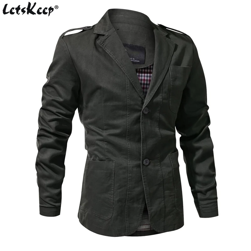 LetsKeep Mens causal suit Jacket Men Cotton Army Jacket Coat suit collar Mens Slim fit windbreaker jackets Plus size , MA505
LetsKeep Mens causal suit Jacket Men Cotton Army Jacket Coat suit collar Mens Slim fit windbreaker jackets Plus size , MA505