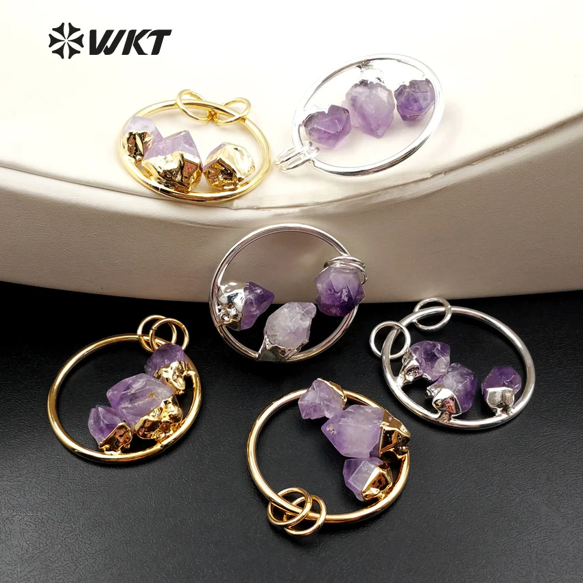 WT-P1226 Raw Natural Stone Point Pendant Double Loops Pendant In High Quality Electroplated Pendant For Fashion Jewelry Making
WT-P1226 Raw Natural Stone Point Pendant Double Loops Pendant In High Quality Electroplated Pendant For Fashion Jewelry Making