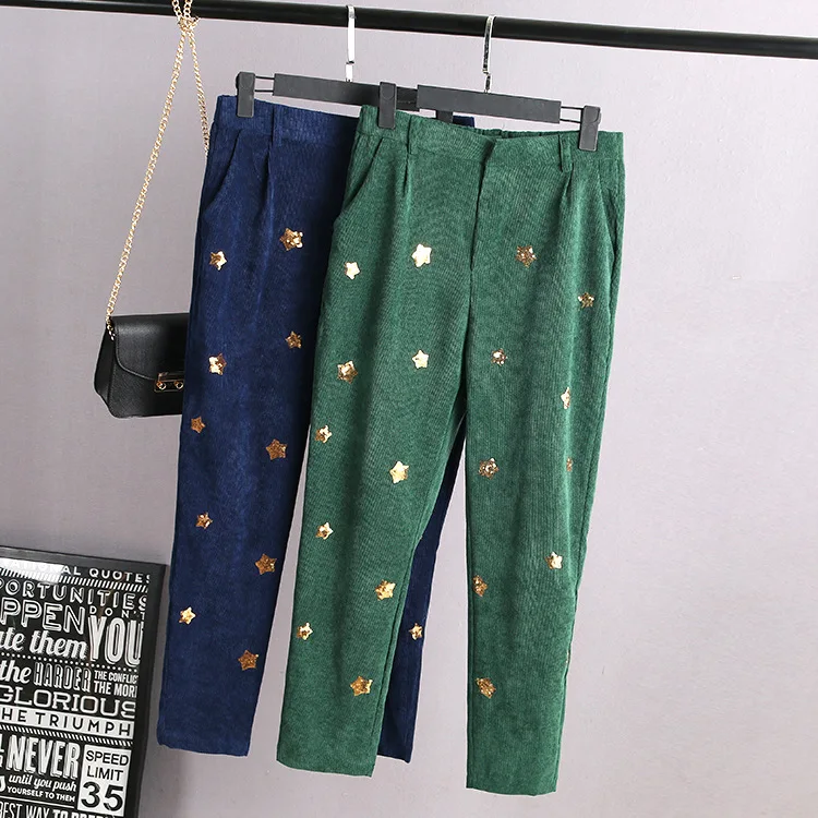 A0 Spring Casual Women Harem Pants 3XL Plus Size Clothes Bottoms Fashion Corduroy Loose sequin Trousers 2001
A0 Spring Casual Women Harem Pants 3XL Plus Size Clothes Bottoms Fashion Corduroy Loose sequin Trousers 2001