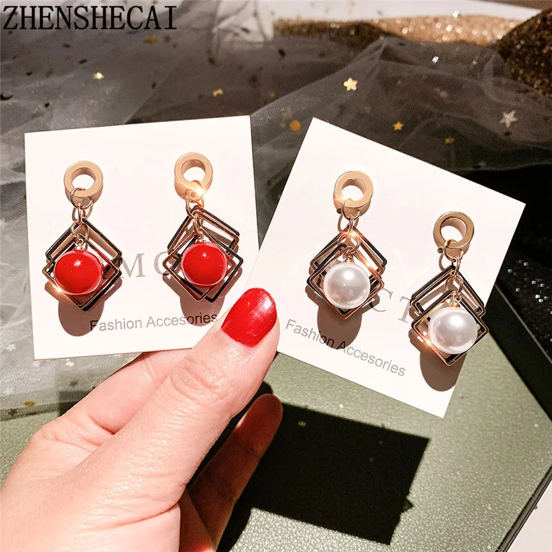 Vintage Drop Earrings For Women Square Geometric Black Red Color Metal Earring 2019 Korea Fashion Jewelry Gift
Vintage Drop Earrings For Women Square Geometric Black Red Color Metal Earring 2019 Korea Fashion Jewelry Gift
