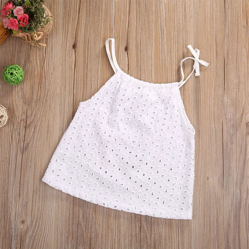 Toddler Baby Girl Openwork Crochet White Lace Sweet Blouse Newborn Kids braces Tank Top Tee
Toddler Baby Girl Openwork Crochet White Lace Sweet Blouse Newborn Kids braces Tank Top Tee