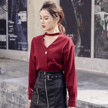 Womens Tops and Blouses Blusas Mujer De Moda 2019 Harajuku Solid Button Halter Women Long Sleeve Shirts Chiffon Blouse 2147 50
Womens Tops and Blouses Blusas Mujer De Moda 2019 Harajuku Solid Button Halter Women Long Sleeve Shirts Chiffon Blouse 2147 50