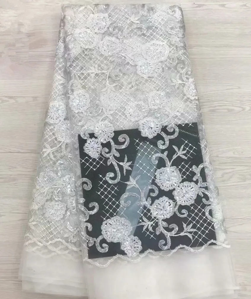 French lace fabrics, African French lace fine gauze lace with sequined fabric sewing materials
French lace fabrics, African French lace fine gauze lace with sequined fabric sewing materials