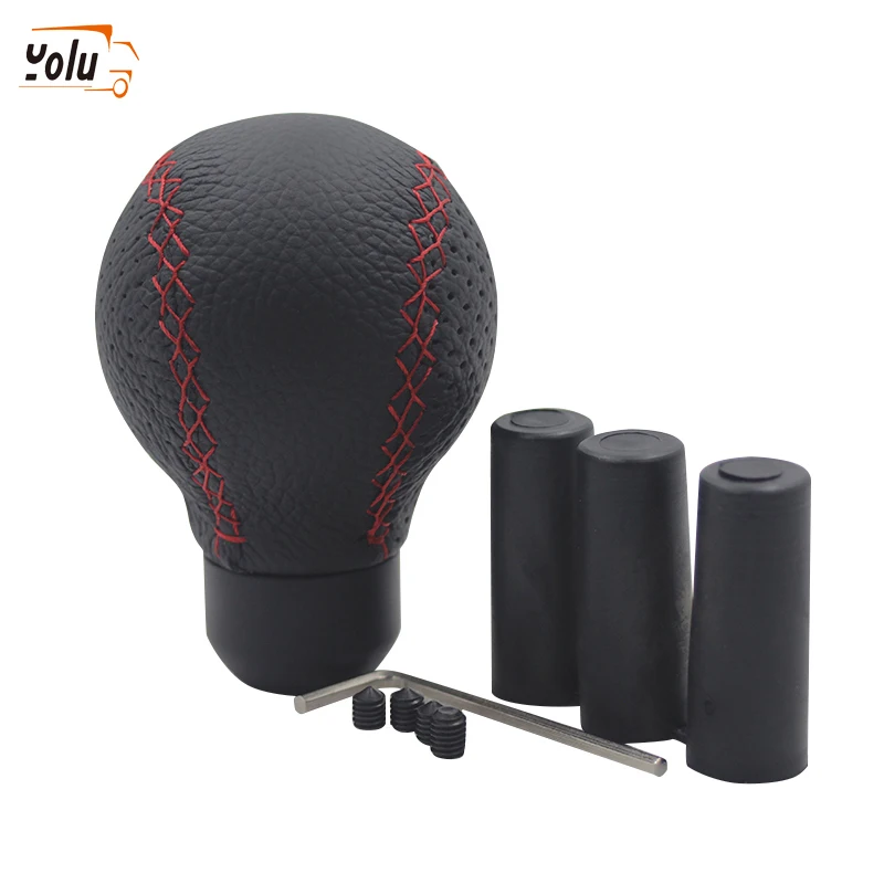 YOLU Leather Red Stitched Car Gear Shift Knob Shifter Lever Universal Manual Transmission Gear Stick Shift Lever Knob Cover
YOLU Leather Red Stitched Car Gear Shift Knob Shifter Lever Universal Manual Transmission Gear Stick Shift Lever Knob Cover