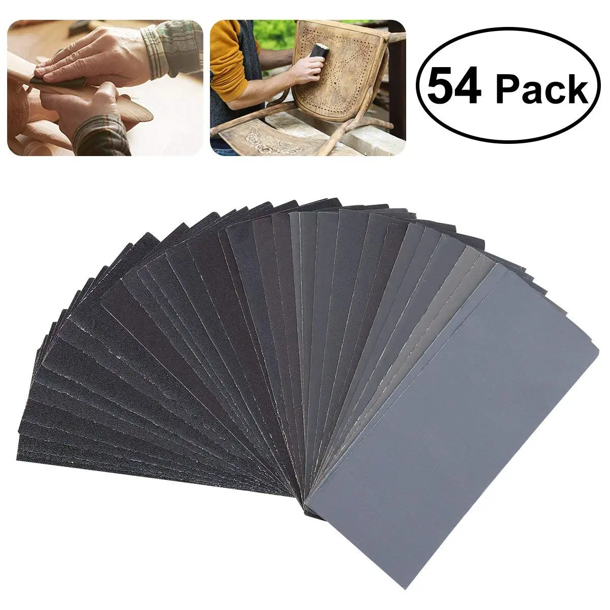 23 * 9.5 cm 54pcs 60 to 3000 Grit Sandpaper Assortment Wet Dry Sand Paper for Automotive Sanding Wood Drop Shopping
23 * 9.5 cm 54pcs 60 to 3000 Grit Sandpaper Assortment Wet Dry Sand Paper for Automotive Sanding Wood Drop Shopping