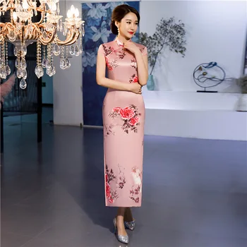 2019 Sexy Long Cheongsam Traditional Chinese style Short Sleeve Dress Womens Summer Rayon Qipao Slim Party Dresses Vestido
2019 Sexy Long Cheongsam Traditional Chinese style Short Sleeve Dress Womens Summer Rayon Qipao Slim Party Dresses Vestido