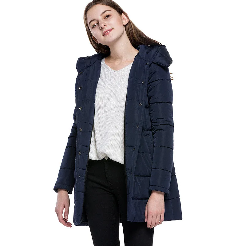 Women Winter Clothing Padded Long Jackets And Coats Hooded Thickened Warm Winter Jackets For Women 2018 Solid Overcoat AS057 (2)