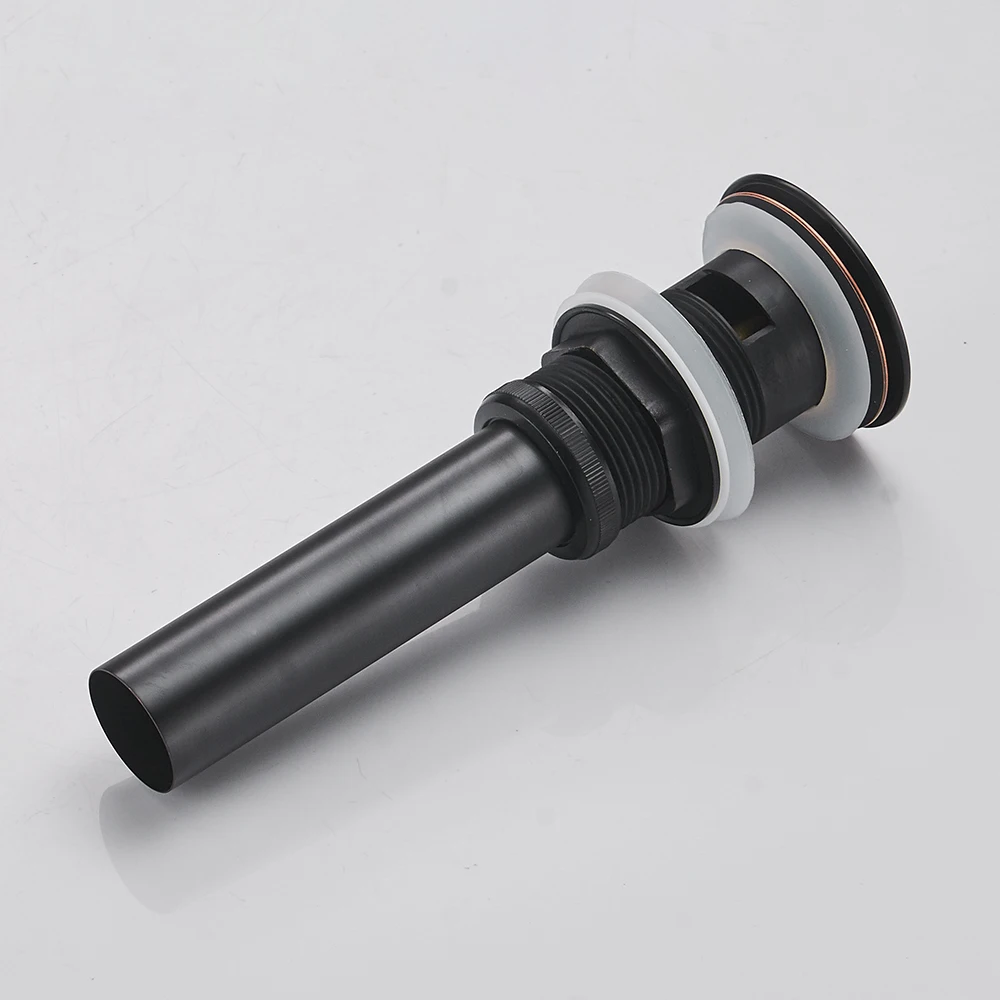 Drains Bathroom Parts Brass Black Lavatory Vessel Vanity Sink Pop Up Drain Stopper With Overflow Faucet Accessories (7)