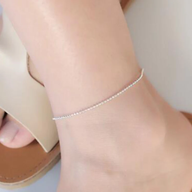 Fashion Contracted 925 Sterling Silver Women Anklets.Solid Silver Round Bead Chains.Real Sterling Silver Girl Anklets
Fashion Contracted 925 Sterling Silver Women Anklets.Solid Silver Round Bead Chains.Real Sterling Silver Girl Anklets