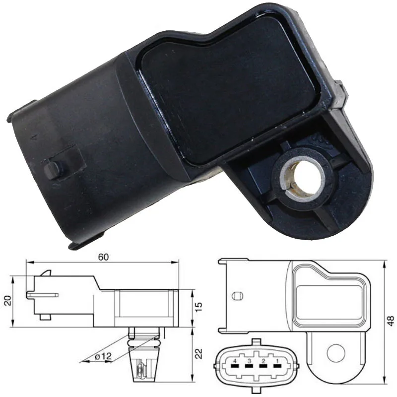 Air Pressure MAP Sensor For Renault Megane II Scenic II Laguna II 1.9 dCi 0281002709 8200375080 0 281 002 709 82 00 375 080
Air Pressure MAP Sensor For Renault Megane II Scenic II Laguna II 1.9 dCi 0281002709 8200375080 0 281 002 709 82 00 375 080