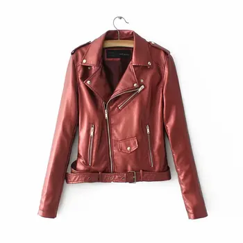 New Arrival Bright color Faux Leather Jackets Women Red Outwear Coats Rivet Female Punk Style Autumn Winter Cool Ladies Clothes
New Arrival Bright color Faux Leather Jackets Women Red Outwear Coats Rivet Female Punk Style Autumn Winter Cool Ladies Clothes
