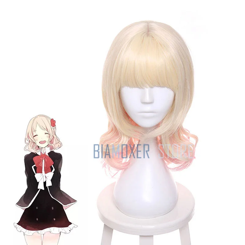 Biamoxer 45cm Diabolik Lovers Yui Komori Cosplay Wigs Blonde Mixed pink Synthetic Hair Perucas Cosplay Wig necklace headwear
Biamoxer 45cm Diabolik Lovers Yui Komori Cosplay Wigs Blonde Mixed pink Synthetic Hair Perucas Cosplay Wig necklace headwear