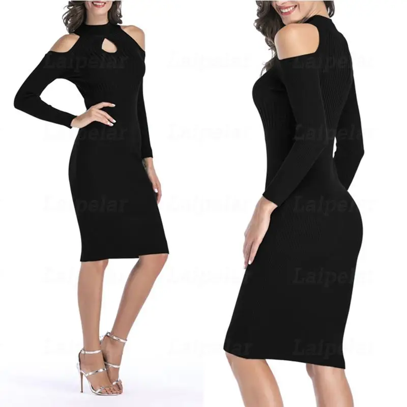 Laipelar Autumn Winter Hole Bodycon Dresses Elegant Womens Knitted Robe Long Sleeve Cocktail Party Dresses Slim Fit OL Vestidos
Laipelar Autumn Winter Hole Bodycon Dresses Elegant Womens Knitted Robe Long Sleeve Cocktail Party Dresses Slim Fit OL Vestidos
