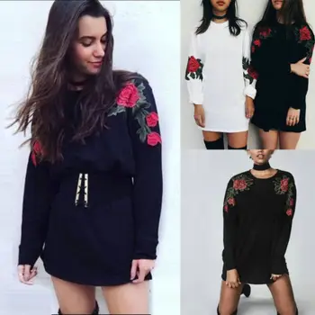 Women Hoodies Floral Print O-neck Jumper Sweatshirt Casual Cotton Coat Black Pullover NEW
Women Hoodies Floral Print O-neck Jumper Sweatshirt Casual Cotton Coat Black Pullover NEW