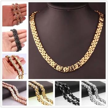 6/8/11mm Xmas Gift Silver Color/Rose Gold/Black Stainless Steel Flat Byzantine Chain Womens Mens Necklace Unisex's Jewelry16-38"
6/8/11mm Xmas Gift Silver Color/Rose Gold/Black Stainless Steel Flat Byzantine Chain Womens Mens Necklace Unisex's Jewelry16-38"