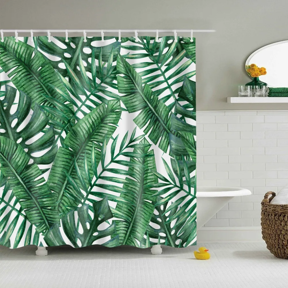 Tropical Green Plant Palm Leaf Monstera Cactus Bathroom Shower Curtains Frabic Waterproof Polyester Bath Curtain With Hooks
Tropical Green Plant Palm Leaf Monstera Cactus Bathroom Shower Curtains Frabic Waterproof Polyester Bath Curtain With Hooks