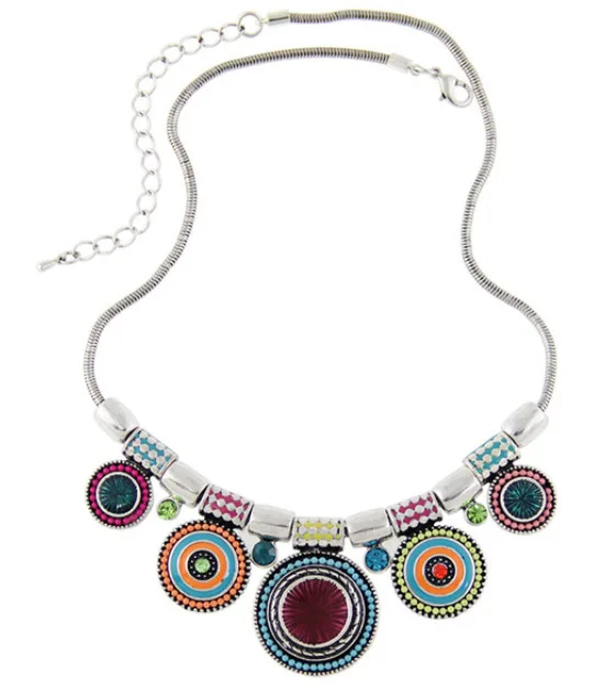 NEW Pendant Necklaces Fashion Ethnic Collares Vintage Silver Plated Colorful Bead Pendant Indian Necklace
NEW Pendant Necklaces Fashion Ethnic Collares Vintage Silver Plated Colorful Bead Pendant Indian Necklace