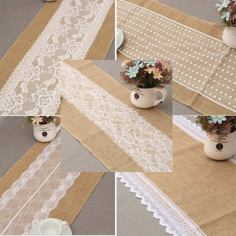 High Quality Jute Burlap Hessian Ribbon With Lace Trims Vintage Rustic Party Craft Wedding Decoration Table Runner Supplies D542
High Quality Jute Burlap Hessian Ribbon With Lace Trims Vintage Rustic Party Craft Wedding Decoration Table Runner Supplies D542