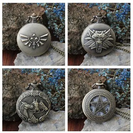 Mixed style sales Bronze antiques Wolf horse pentagram cartoon hours Necklace pocket watches gift KLH352
Mixed style sales Bronze antiques Wolf horse pentagram cartoon hours Necklace pocket watches gift KLH352