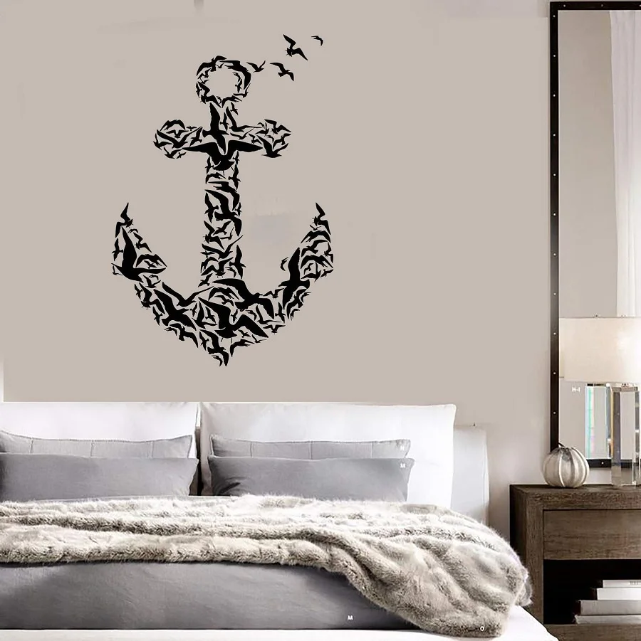 Anchor icon vinyl wall stickers nautical enthusiasts indoor bathroom bathroom home decoration art wall decal 1HH10
Anchor icon vinyl wall stickers nautical enthusiasts indoor bathroom bathroom home decoration art wall decal 1HH10