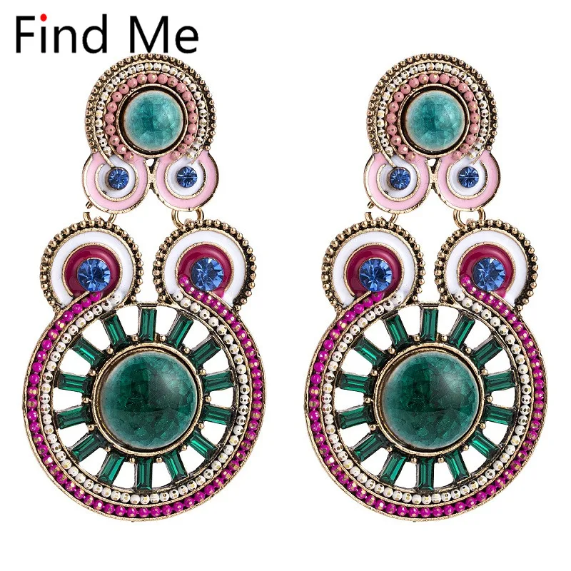 Find Me 2019 new Fashion oil drip Drop Earrings for Women Jewelry Ethnic Statement boho Crystal Mosaic circle Dangle Earrings
Find Me 2019 new Fashion oil drip Drop Earrings for Women Jewelry Ethnic Statement boho Crystal Mosaic circle Dangle Earrings
