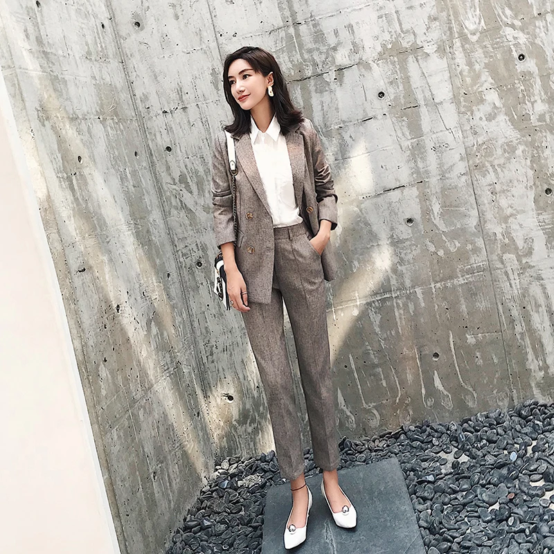 CBAFU fashion 2 piece set women business pants suit slim blazer jacket pencil pants women's set female suit OL work wear D607
CBAFU fashion 2 piece set women business pants suit slim blazer jacket pencil pants women's set female suit OL work wear D607