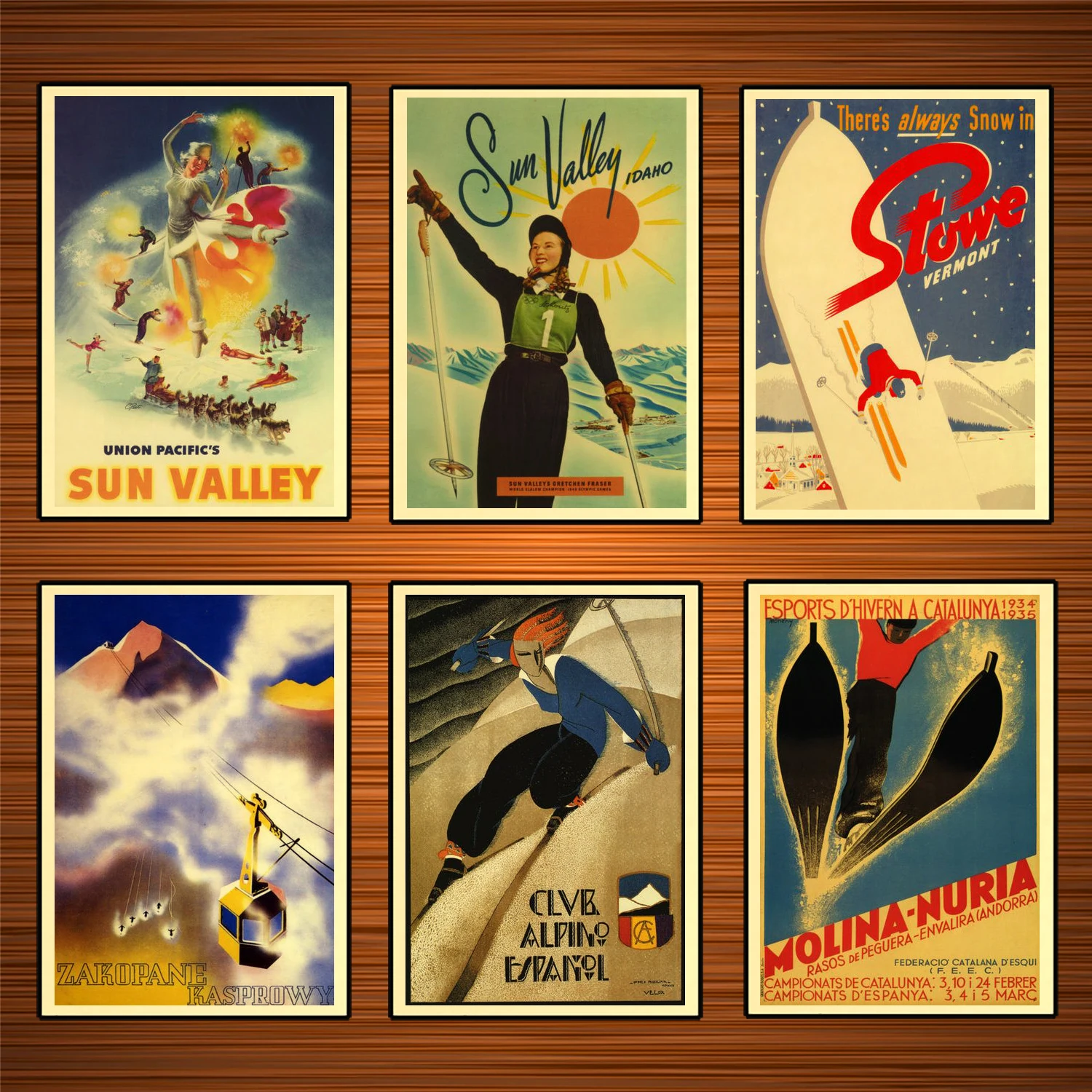 Vintage Val D/'Aosta Italy Ski Jumping Poster A3//A2//A1 Print