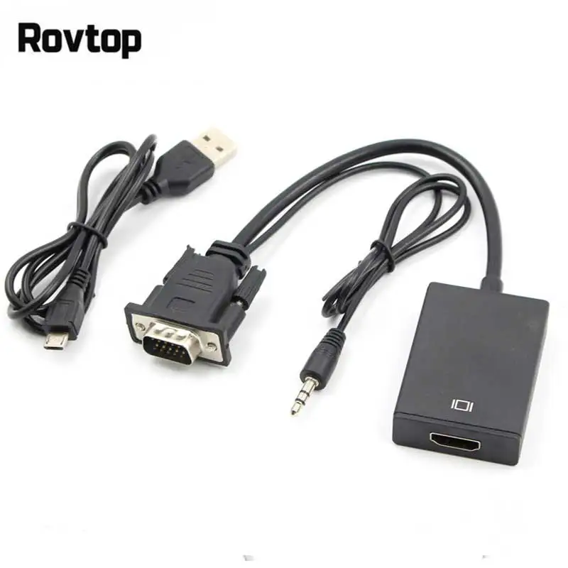 VGA Male to HDMI Female Converter Adapter Cable With Audio Output 1080P VGA HDMI Adapter for PC laptop to HDTV Projector r10
VGA Male to HDMI Female Converter Adapter Cable With Audio Output 1080P VGA HDMI Adapter for PC laptop to HDTV Projector r10