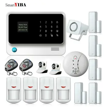 SmartYIBA WIFI GSM Alarm Support iOS Android App Wireless Home alarm Security System+IP Network Cameras+Smoke/Fire Detector
SmartYIBA WIFI GSM Alarm Support iOS Android App Wireless Home alarm Security System+IP Network Cameras+Smoke/Fire Detector