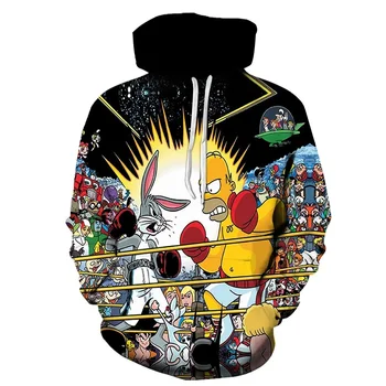 New Fashion Men/women Hoodies 3d Print Hip Hop Cartoon Pullover Hooded Sweatshirts With Caps Playing Fighting Tracksuits Tops
New Fashion Men/women Hoodies 3d Print Hip Hop Cartoon Pullover Hooded Sweatshirts With Caps Playing Fighting Tracksuits Tops