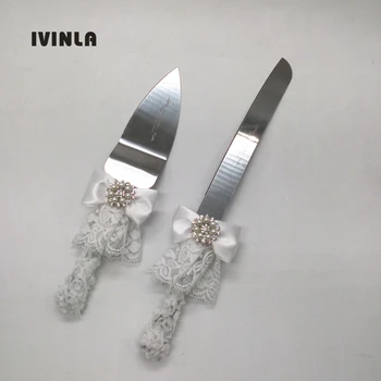 1 Set/lot Personalized Lace Wedding Cake Server Gift Set Cake Server Knife Set with Pearl and Rhinestone
1 Set/lot Personalized Lace Wedding Cake Server Gift Set Cake Server Knife Set with Pearl and Rhinestone