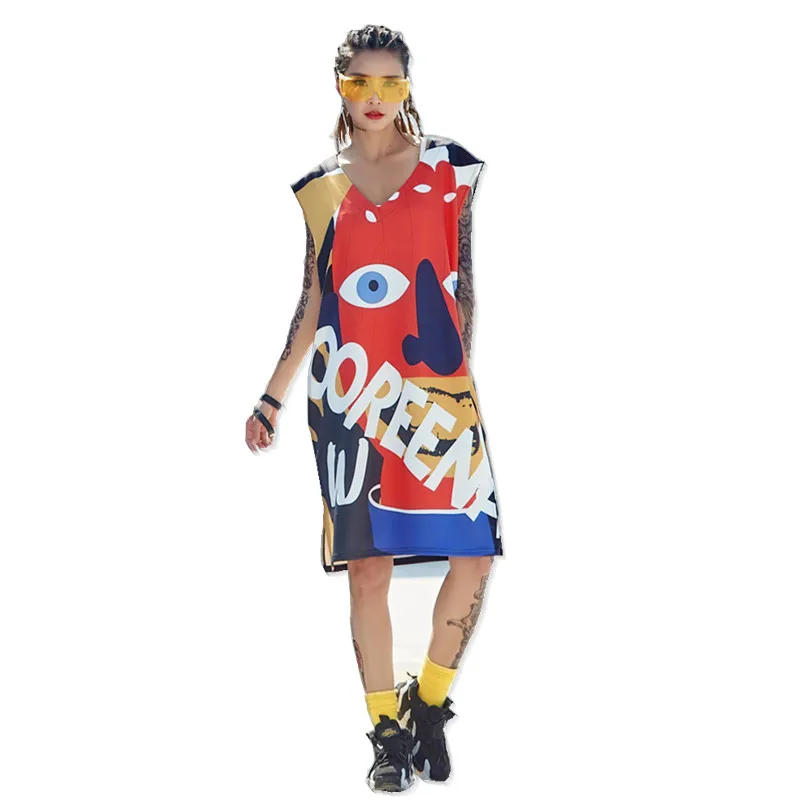 just.be.never women vest dress orange portrait cartoon graphic printed letter v-neck sleeveless girl summer hip hop kawaii dress 
just.be.never women vest dress orange portrait cartoon graphic printed letter v-neck sleeveless girl summer hip hop kawaii dress