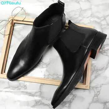 QYFCIOUFU Brand Handmade Slip-on Genuine Leather Chelsea Boots Luxury Handcraft Casual Ankle Boots High Quality Mens Dress Boots
QYFCIOUFU Brand Handmade Slip-on Genuine Leather Chelsea Boots Luxury Handcraft Casual Ankle Boots High Quality Mens Dress Boots