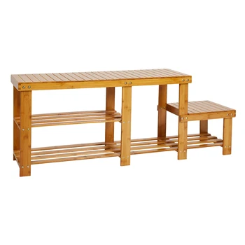 2-tire Bamboo Shoe Bench for Entryway Boot Rack Storage Shelf with High and Low Levels for Adult and Kid
2-tire Bamboo Shoe Bench for Entryway Boot Rack Storage Shelf with High and Low Levels for Adult and Kid