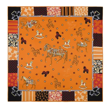 130*130cm twill silk scarf Cute Trojan new style women square scarves new style tassel lady spring fashion female scarf party
130*130cm twill silk scarf Cute Trojan new style women square scarves new style tassel lady spring fashion female scarf party