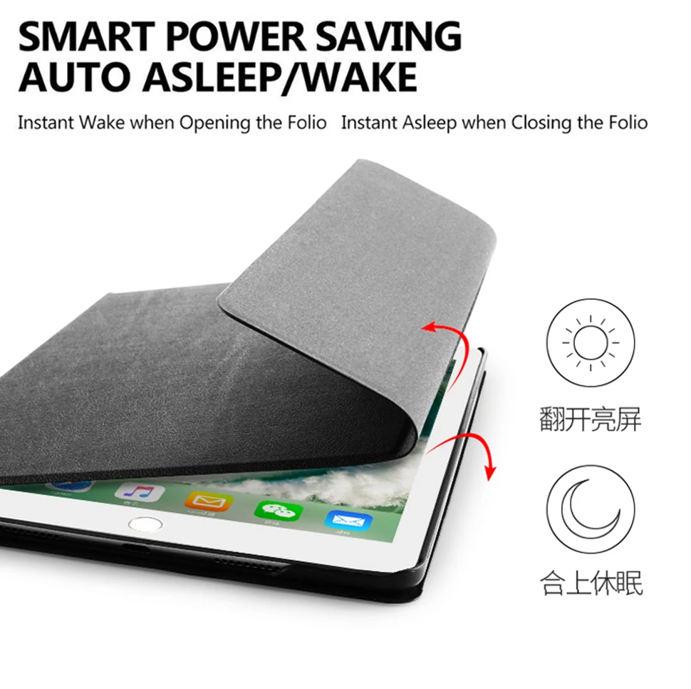 For iPad 9.7 2017 2018 5th 6th Keyboard Case With Pencil Holder Cloth Texture Silicone Back Cover For iPad Air 1 2 Pro 9.7 Funda (4)