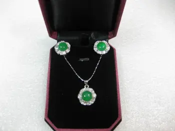 FREE SHIPPINGFashion Jewelry Zircon green jade pendant necklace earring set size :8# (A0424)
FREE SHIPPINGFashion Jewelry Zircon green jade pendant necklace earring set size :8# (A0424)